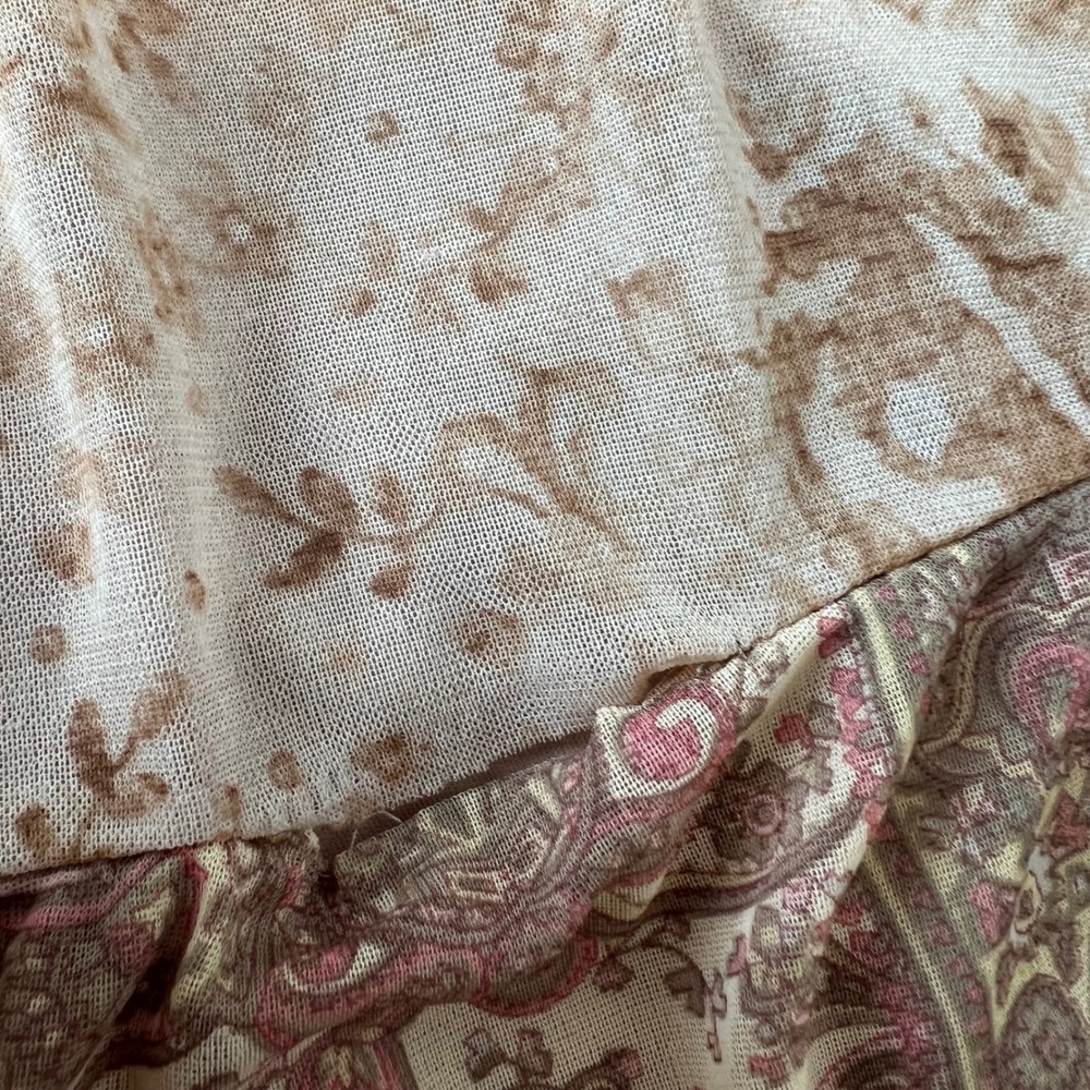 vintage y2k express tiered floral & paisley patterned maxi skirt - Picture 7 of 7